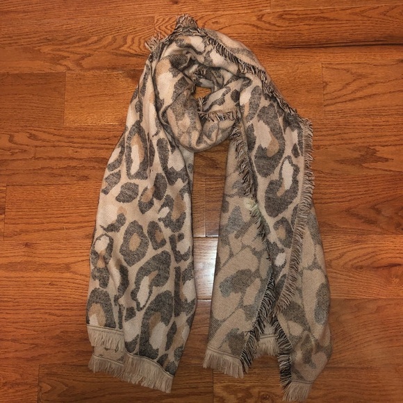 BP Leopard Print Scarf in Brown and Tan - Picture 6 of 8